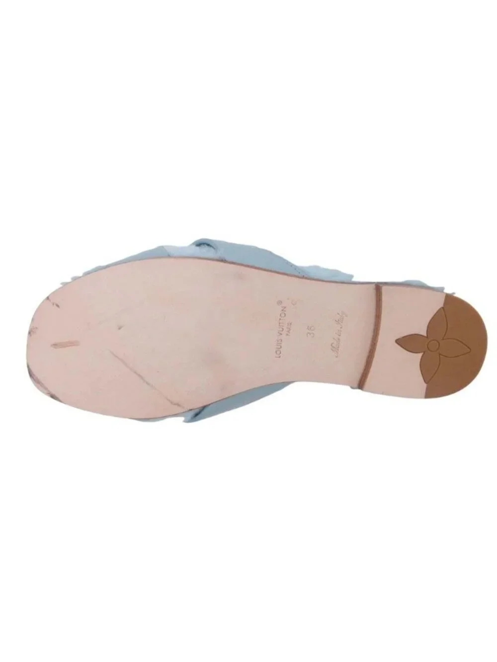Louis Vuitton Isola Line Mules Shearling Fleece Flat Sandals Shoes